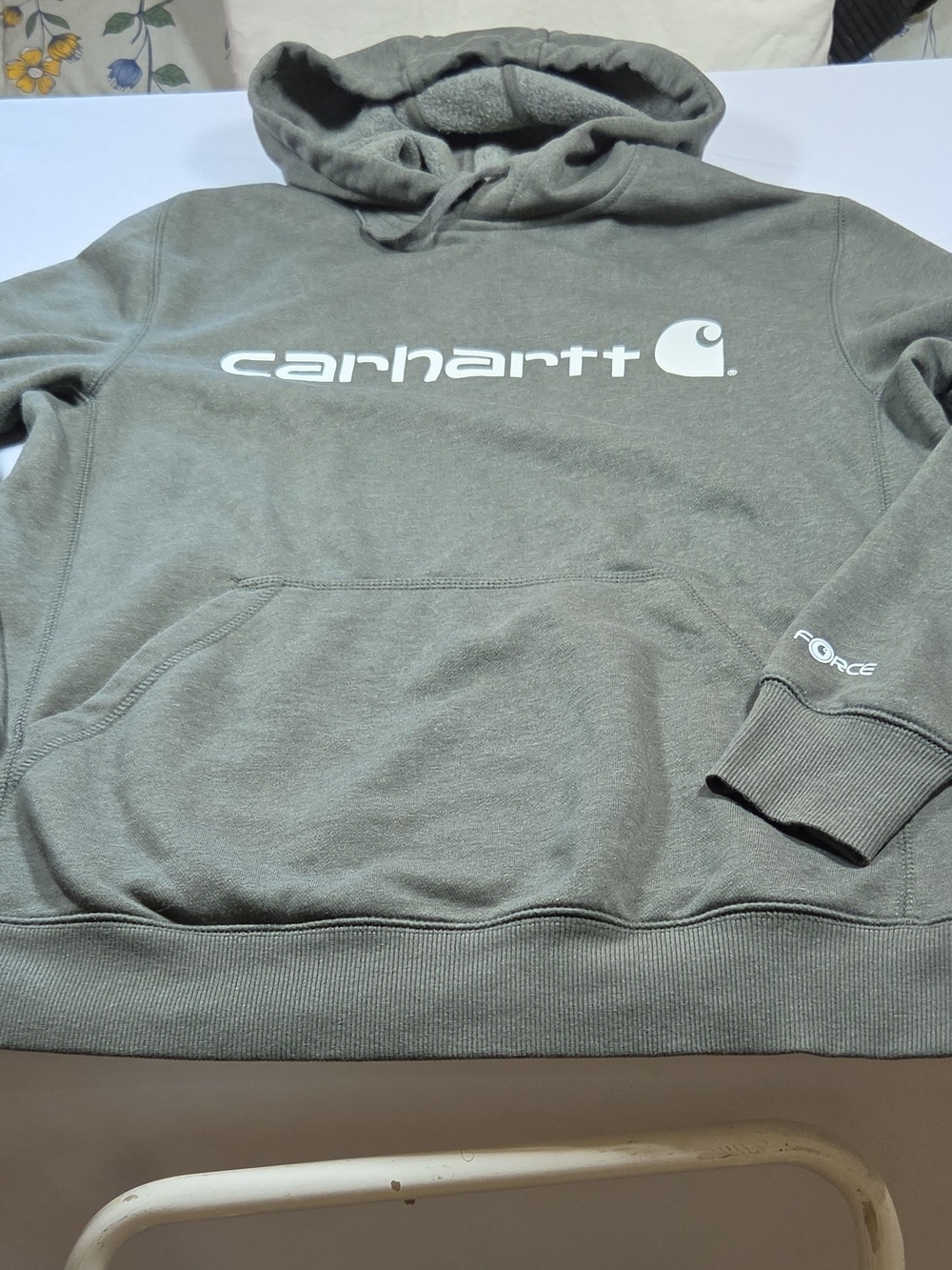 Carhartt Olive Green Logo Hoodie